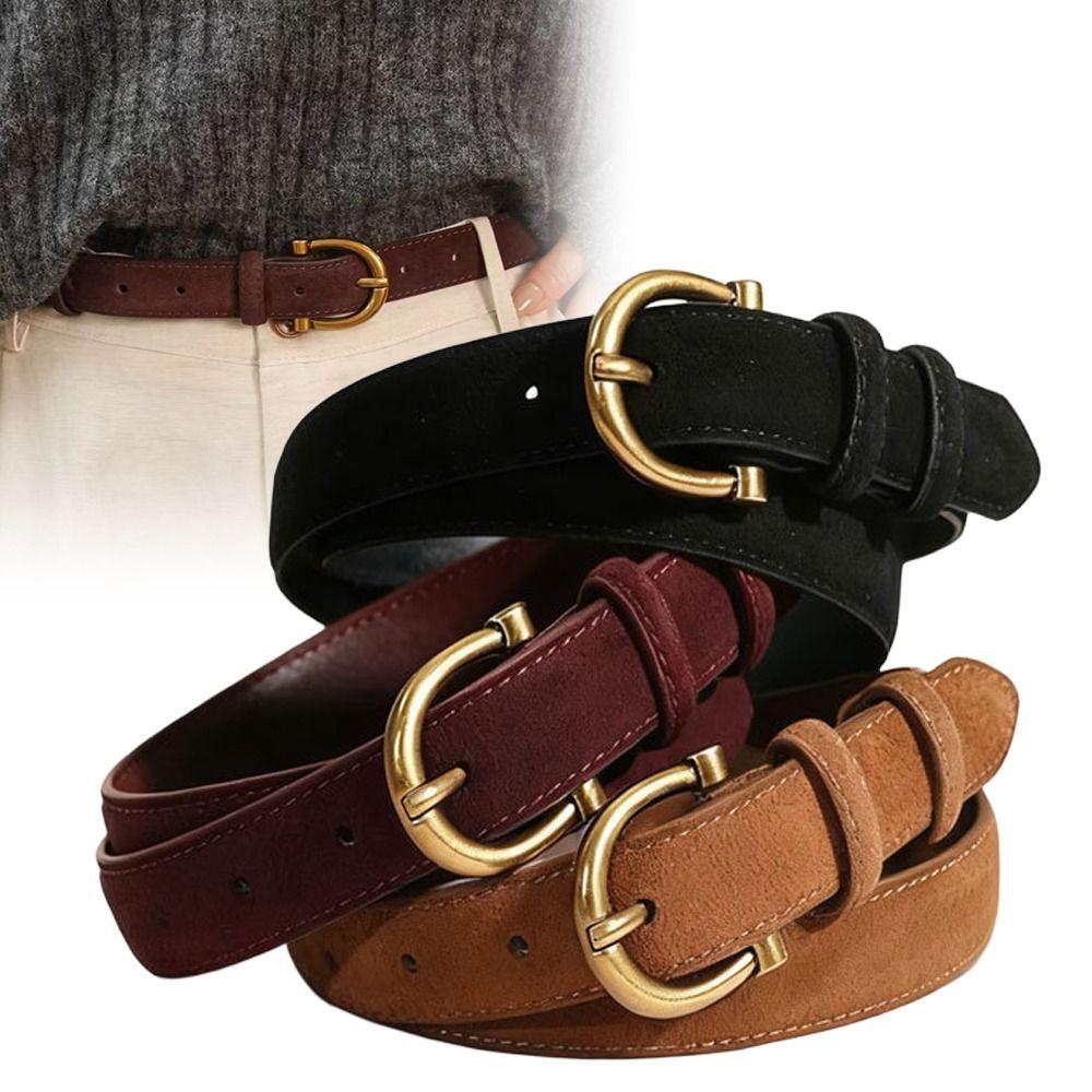 Luxus Design Damen Taillengürtel Dornschließe Breiter Bund Wildleder Gürtel Mantel Rock Dekoration