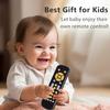 KOESMG Baby TV Remote Control Toy with Lights & Sounds, Early Educational Learning Toy with English/French/Spanish, Gift for Infants 6 Months+