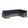 VidaXL Salon de jardin 8 pcs avec coussins gris résine tressée 3325537