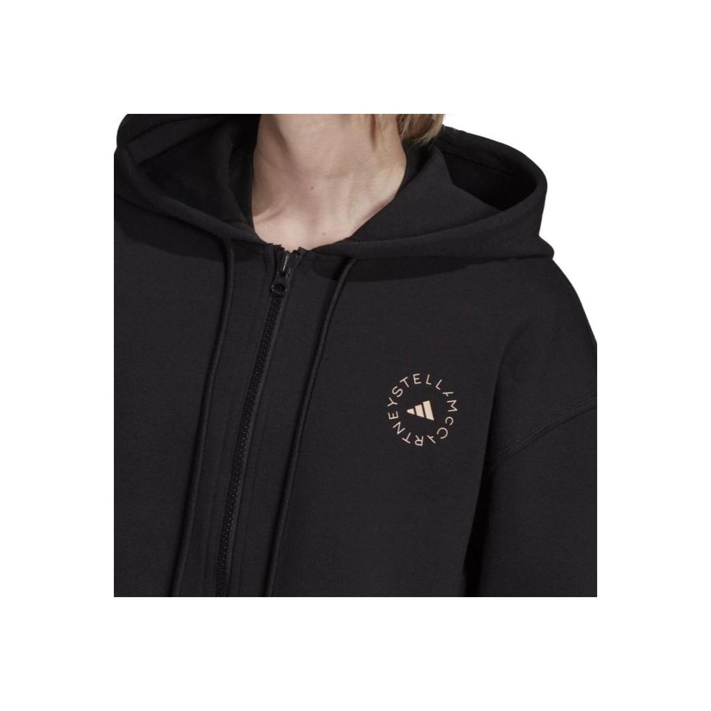 Adidas Logo Písmenkový Potisk Stahovací Kapuce Volná Bunda Dámská Bunda Černá GU4346