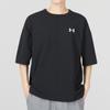 Under Armour Solid Color Casual Sports Round Neck Short Sleeve T-Shirt Men Tops Black 1376560-001