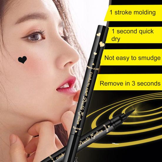 

Функциональная подводка для глаз, 1,5 мл, нежная, устойчивая к размазыванию мини-двусторонняя подводка для глаз для женщин