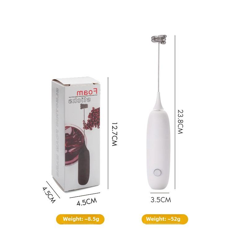 Electric Milk Frother, Handheld Wireless Milk Foamer for Coffee, Latte, Cappuccino, Baking, Mixing