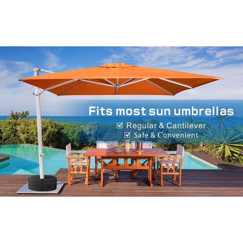 Outdoor Parasol Sand Weight Base, Windproof Fillable Sandbag for Patio Umbrella Fixing
