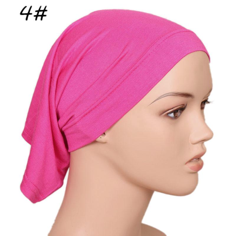 Muslim Underscarf Turban Hijab Ninja Inner Hat Women Chemo Cap Hair Loss Cover Beanie Bonnet Headwear Stretch Head Scarf Wrap