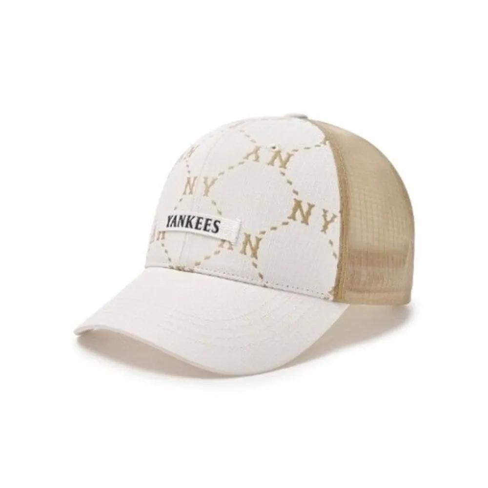 [MLB] Cap JQT 3AMCM0153-50IVS Diamond Monogram Sportive Mesh Cap New York Yankees FREE