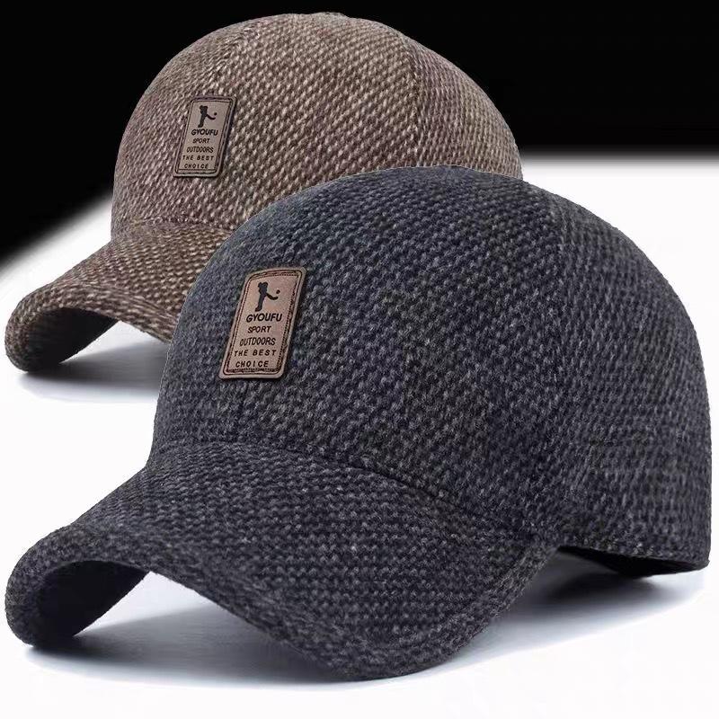 Winter Men's Warm Middle-aged and Elderly Hats Fashion Outdoor Thickened Ear Caps Old Man Baseball Caps