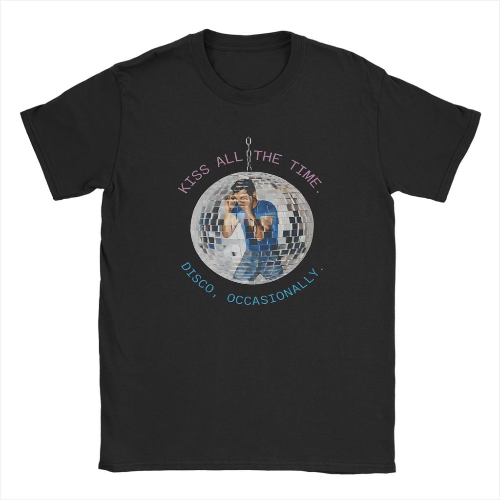 Unisex HHarry SStyles Kiss all the time T Shirt Cotton Clothes Casual Short Sleeve Crew Neck Tees Unique TShirts