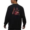 Jordan Alphabet Brand Logo Print Long-Sleeve T-Shirt Men Tops Black DV8429-010