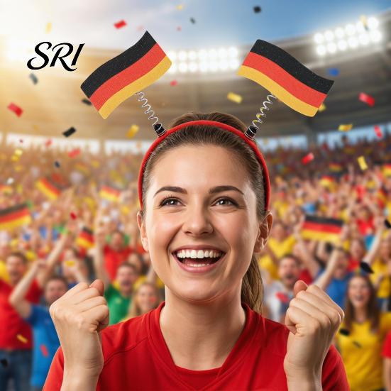 Photo Prop Headband Football for Women Men Soccer Cheering National Flag Eye-catching Party Headwear Hairband Game Day Accessories Sports Fans