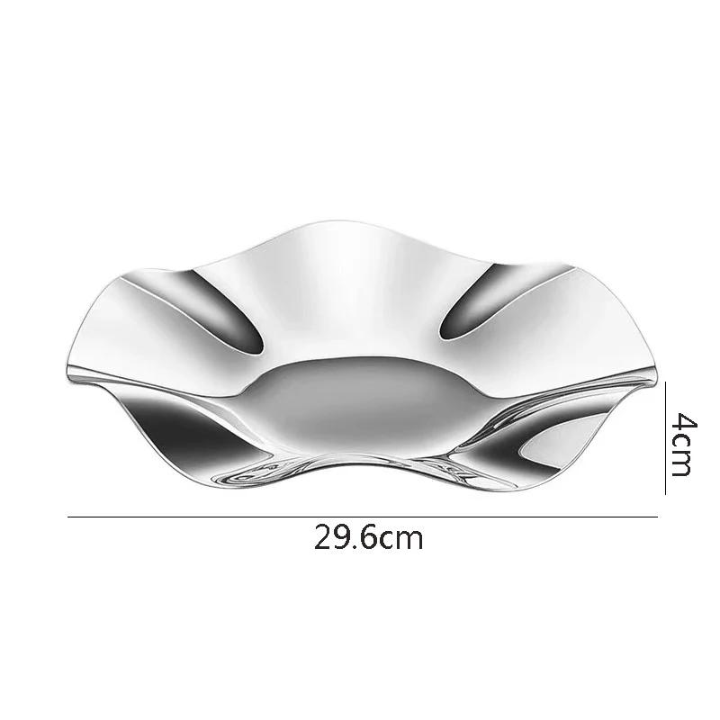Obstschale aus Edelstahl Unregelmäßige Süßigkeitenschale Trockenfruchtschale Snackschalen Schmuckaufbewahrungsschalen Heim-Schreibtischdekoration