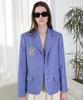 Damage Mnemonic Linen Pocket Embroidered Blue Jacket_ Linen Embroidery Blue Jk