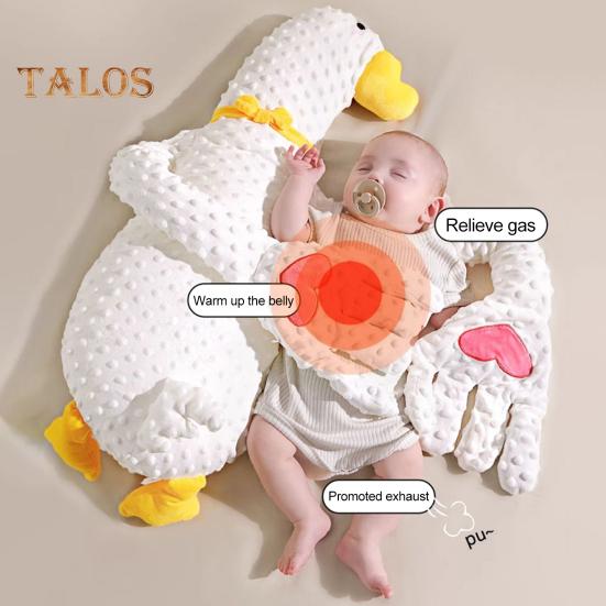 Polštářek Baby Patter s dálkovým ovládáním a funkcí vyhřívání Tvar husy Pomůcka na spaní pro miminko Zklidnění emocí Úzkost Opěrka na paži Dětské uklidnění