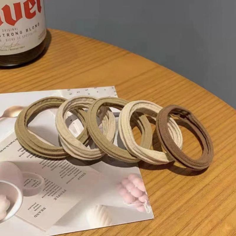 5 peças 5cm Coloridas Elásticos de Cabelo Grossos Cor Fluorescente Elástico Meninas Elástico de Borracha Acessórios de Cabelo Presente