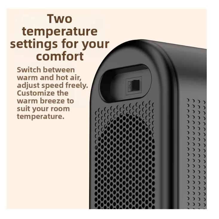 Heizlüfter für Innenräume Tragbar Elektrisch PTC-Heizung Schreibtisch Schnellheizung Schlafzimmer Büro Wohnzimmer Sofortige Heizung Heizlüfter