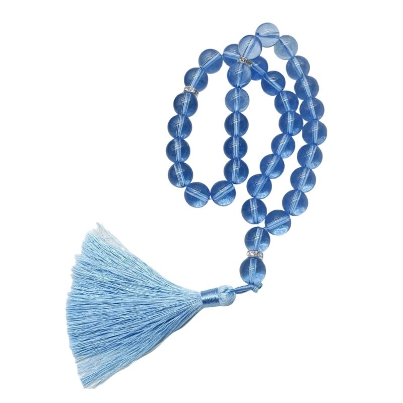 33 Bead Glass Islamic Rosary Beads Muslims Tasbih For Comfortable Daily Prayers Meditation And Spiritual Event Use