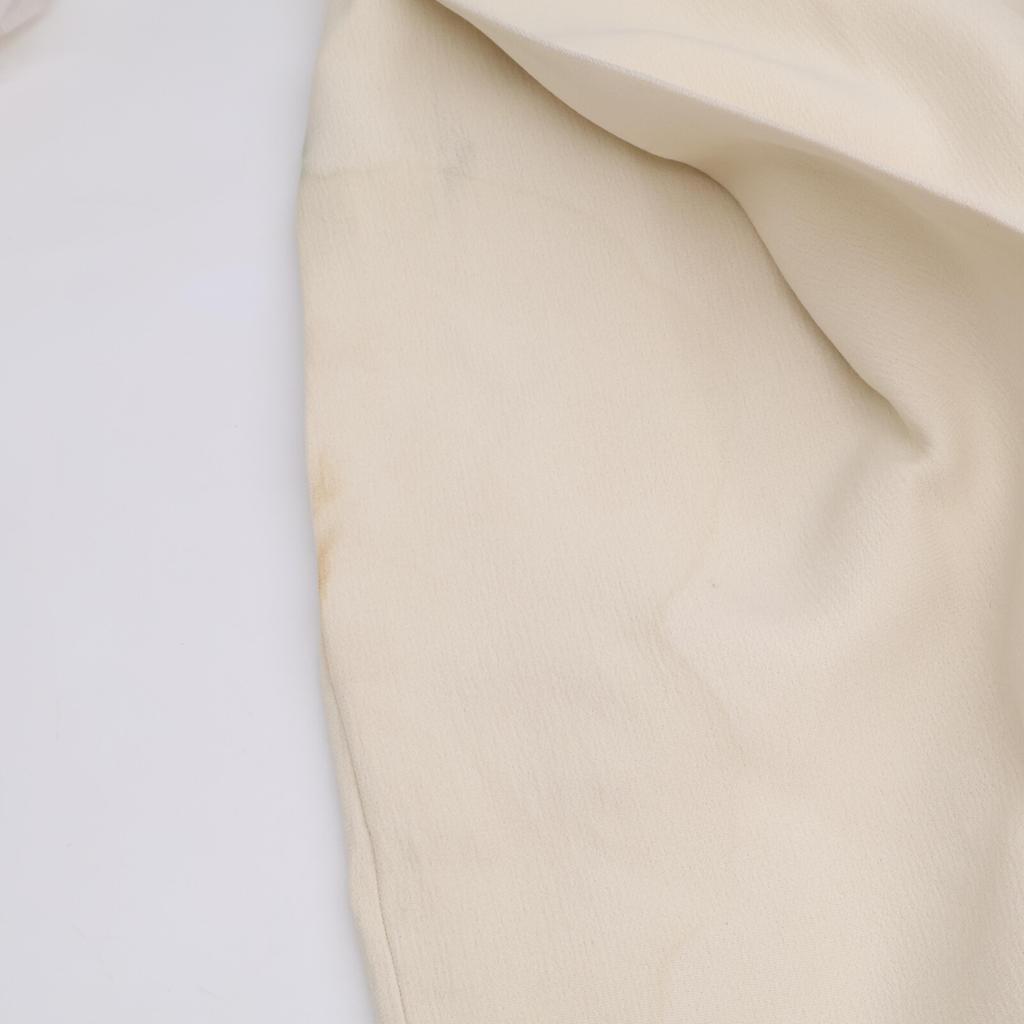 Chloe 14SPA21-14S132 Beige Acetate Light Crepe Pants Bottoms 34 beigeUsed