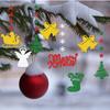 12pcs Christmas Decorations Decals Pendants Bells Reindeer Angels Christmas Tree Ornaments Hanging Decorations Atmosphere Setting Props