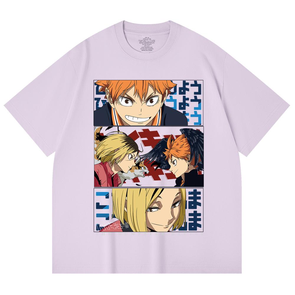 230 Gsm 100% Cotton Haikyu V9 Dumpster Battle Print Unisex Heavy Cotton T Shirt