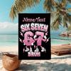1PC Custom Name "Six Seven Bruh Graphic" Beach Towel Highly Absorbent And Sand-Resistant Towel for Swimming, Pool, Yoga, And Travel Lightweight