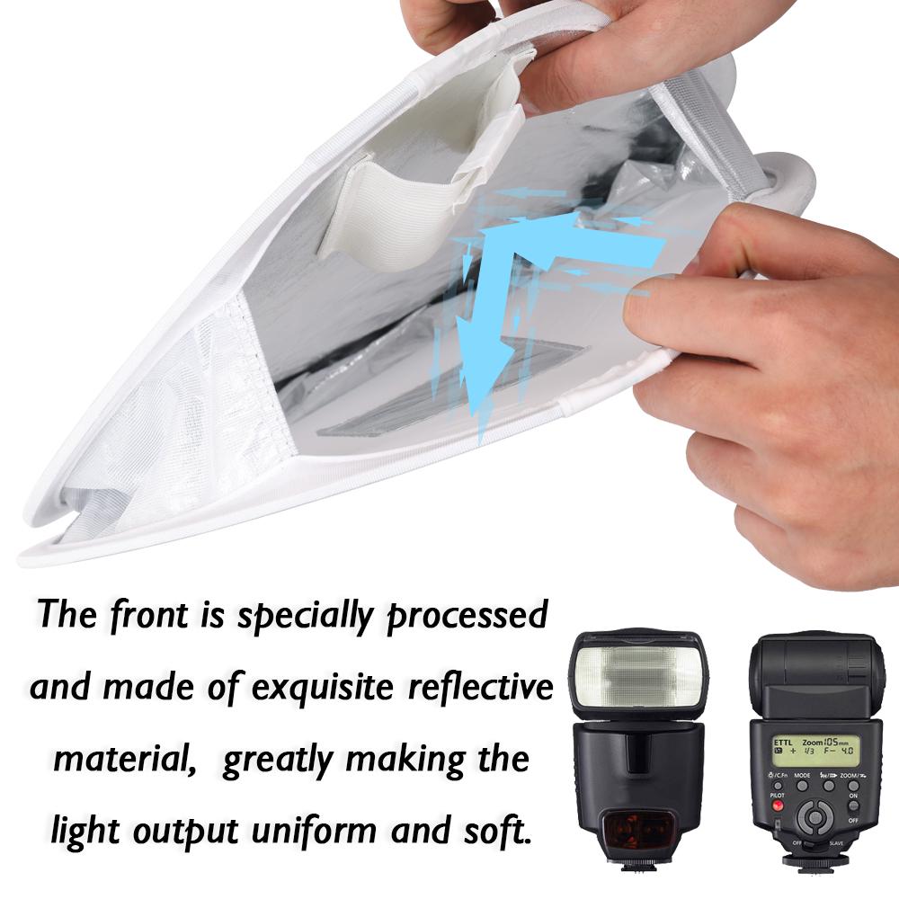 Buy Multifunctional 12in Mini Portable Round On-camera Flash Diffuser ...