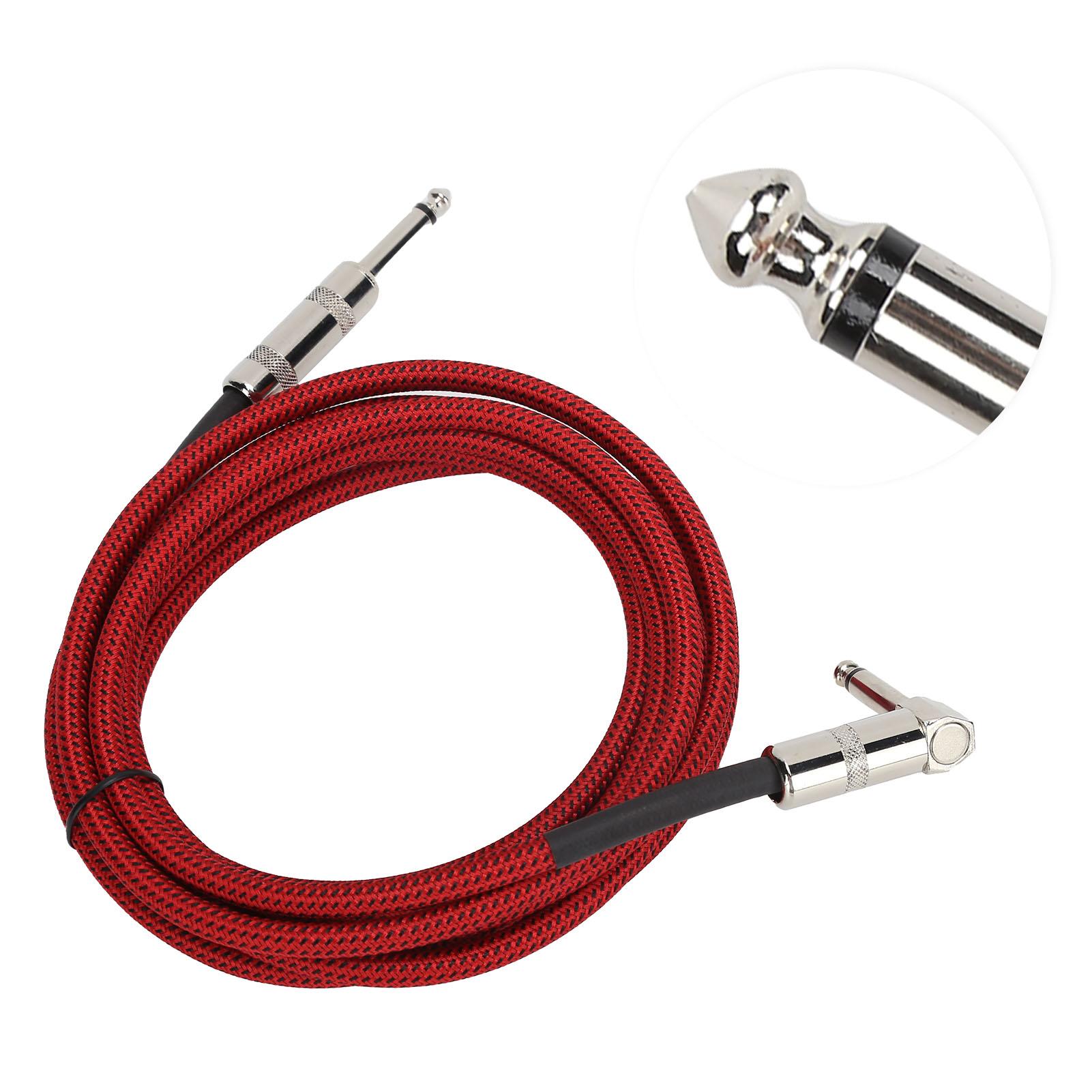 

JORINDO Electric Guitar Amp Cable 6.35mm Musical Instrument Audio Cord Connection 1 4in Red 3meter / 9.8ft