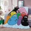 Cartoon Barbapapa Blanket Soft and Skin Friendly For Couch Bed Napping Bedspread All Seasons Comforter