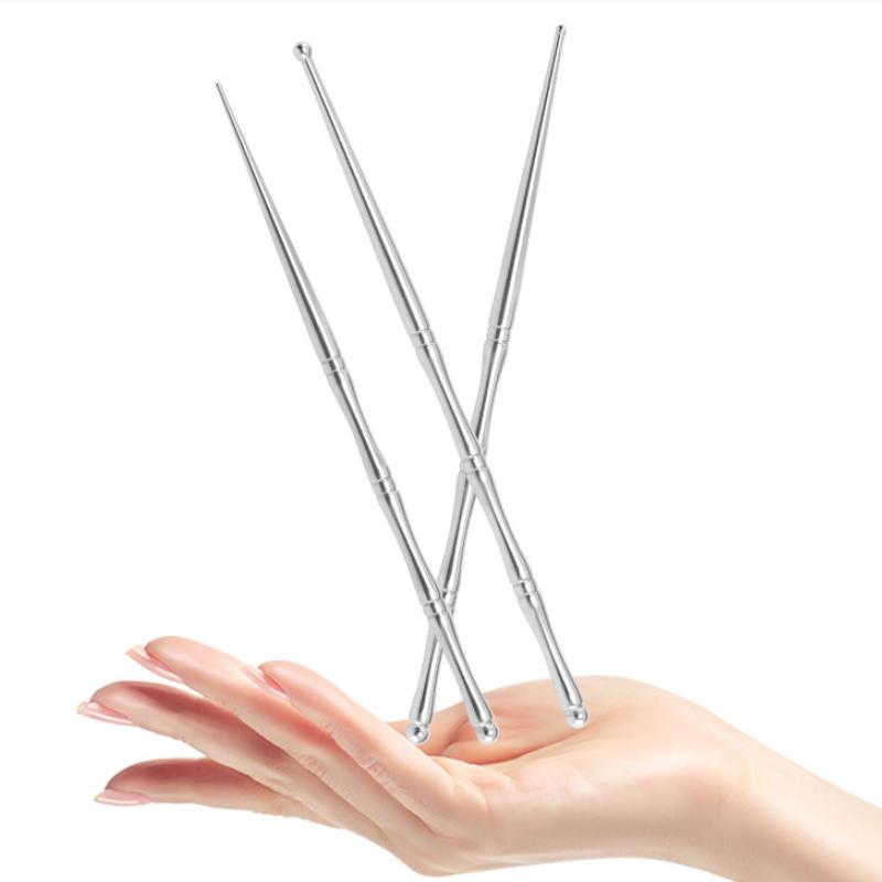 1/3Pc Acupuncture Double Head Face Ear Massage Tool Steel Acupressure Pen Ear & Body Acupoint Probe For Muscle Soothing
