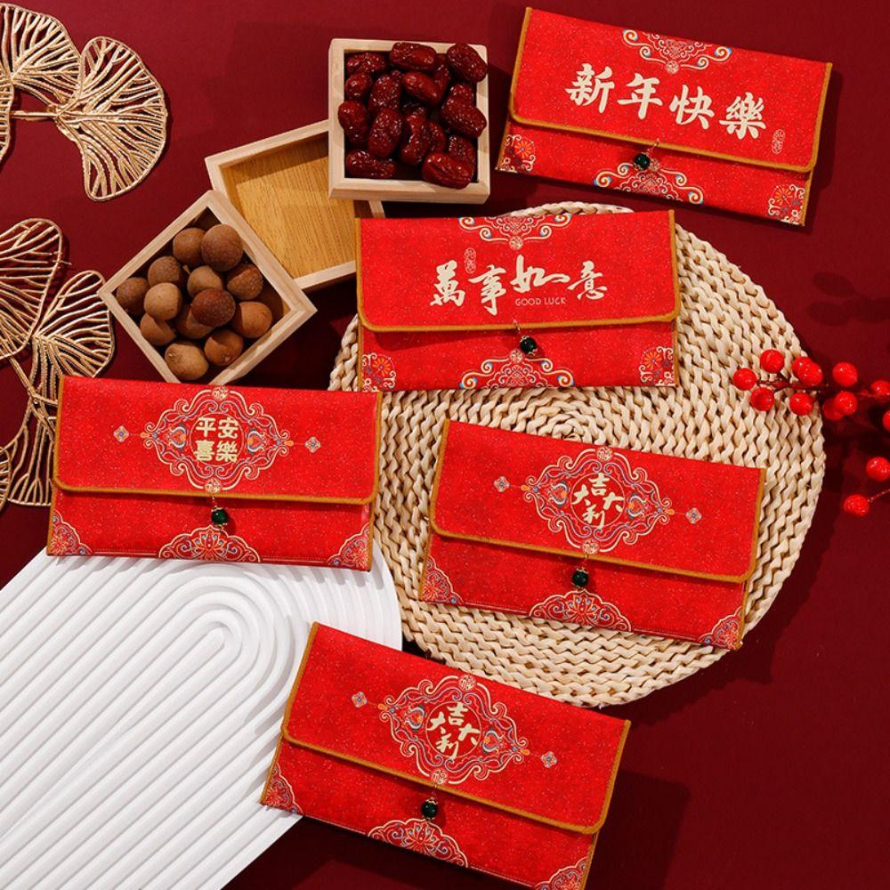 Chinese Style Lucky Money Bag Blessing Red Pocket New Year Red Envelopes  Celebration Party