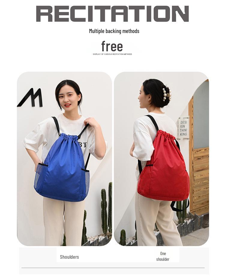 Custom Logo Drawstring Backpack: Gym, School, Tutoring & Shopping Bag