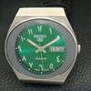JAPAN VINTAGE SEIKO 5 AUTOMATIC 6309A MENS ARABIC GREEN DIAL WATCH a702529-1