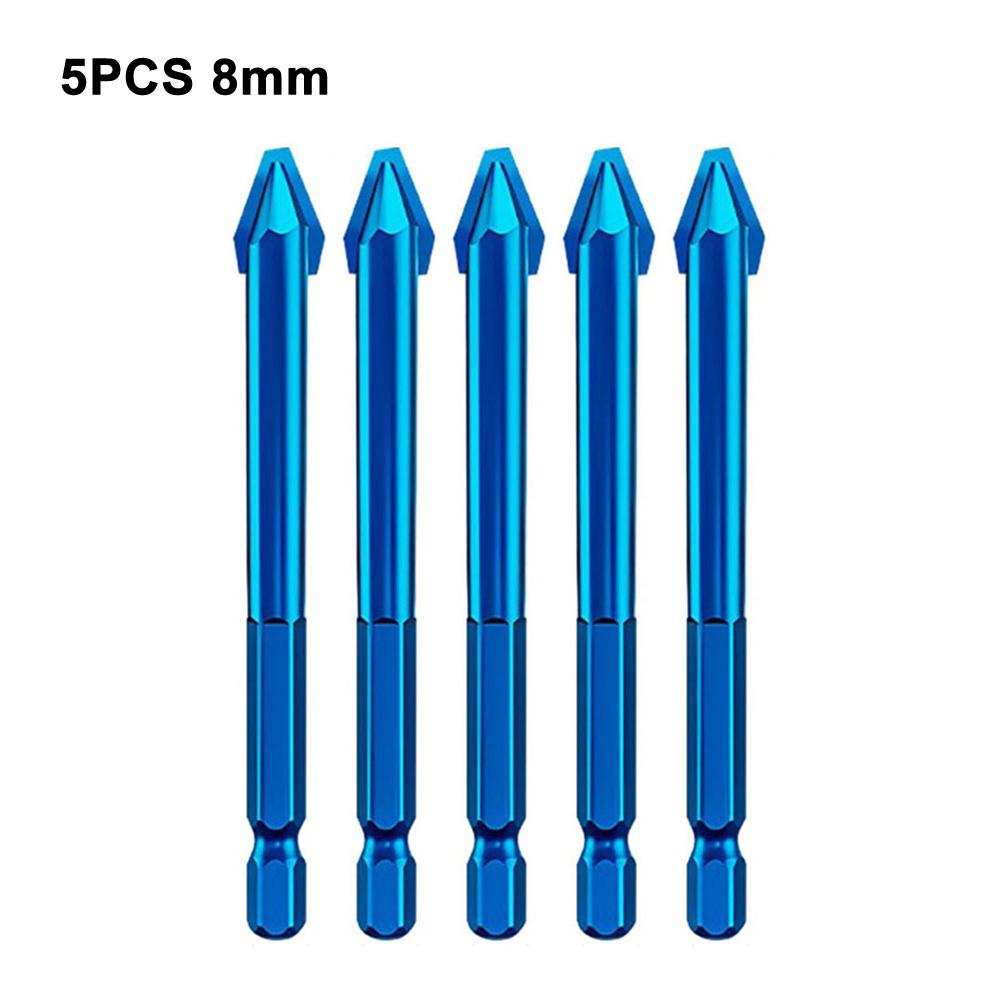 Multifunction Cross Hex Tile Bits For Glass Ceramic Concrete Carbide Hole Opener Hex Shank Triangular Drill Bit Power Tools