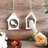 1set Birdhouse Silicone Mold Set,Heart-shaped Hanging House Mold and Three Bird Molds,for DIY Plaster and Spring Home Wall Decor