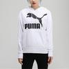 Puma Classics Logo Print Hoodie Women Tops White 599197-02