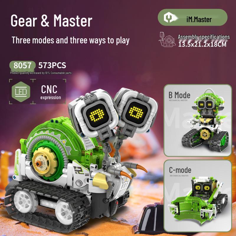 Fünf-in-Eins Programmierbarer Wall-E Roboter: Montagebausteine, Elektrische Wissenschaftliche Bildung, Fernbedienung, Kompatibel mit Lego