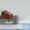Multifunctional Rectangular Tissue Case Holder Organizer with Abstract Metal Leaf Statue Sculpture