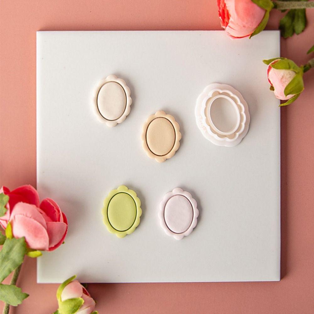 Oval Shape Jewelry Making Mold Embossed Mold Cutting Die DIY Polymer Clay Cutter  Jewelry Making