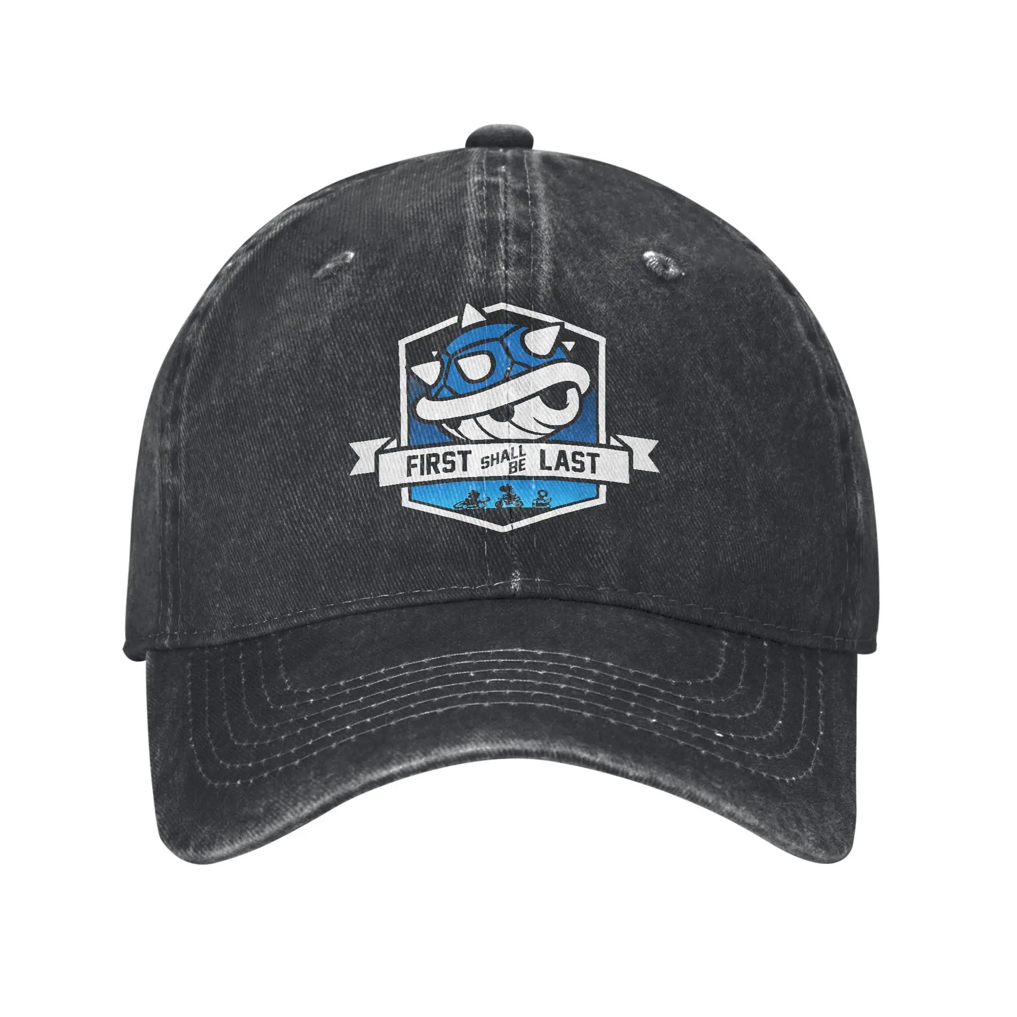 Marios Kart Spiny Shells Banner Graphic Baseball Cap Retro Distressed Cotton Snapback Cap for Unisex Outdoor Summer Gift Hats Cap One Size