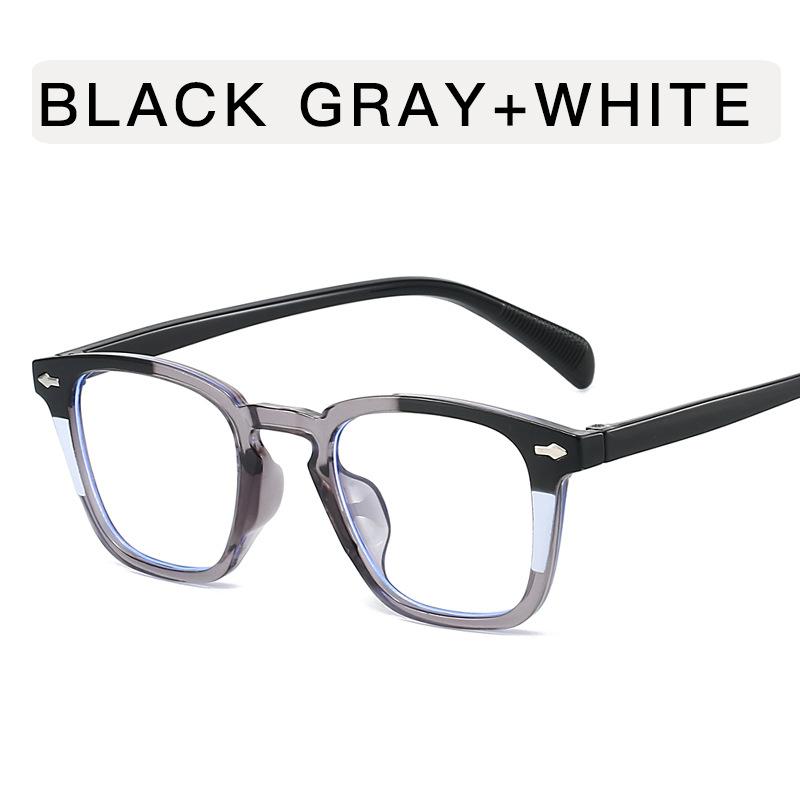 Square Shape Eyeglass Frames Women Rivets Decoration Anti Blue Light Men Glasses Campus Style Glasses Women