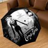1pc Corpse Bride Automatic Open/Close Umbrella Compact Folding Umbrella with 8-Rib Shaft Lightweight Esign, for Women/Men1208A