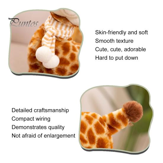 Decorative Giraffe Plush Scarf Toy Soft Stuffed Animal with Knitted Cuddle Family Toys Buddy for Kids Nursery Decor And Gift Baby Shower Birthday