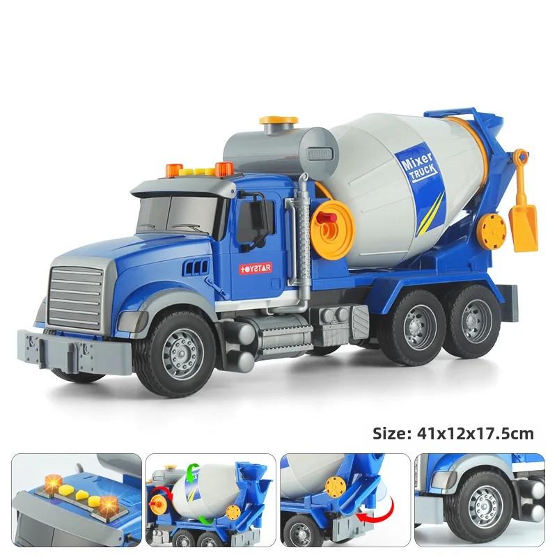 

Игрушечный эвакуатор с бортовой платформой и краном с игровым набором гоночных автомобилей, большие игрушки, спасательная машина, толкай и двигайся, свет и звуки, подарок на день рождения для детей