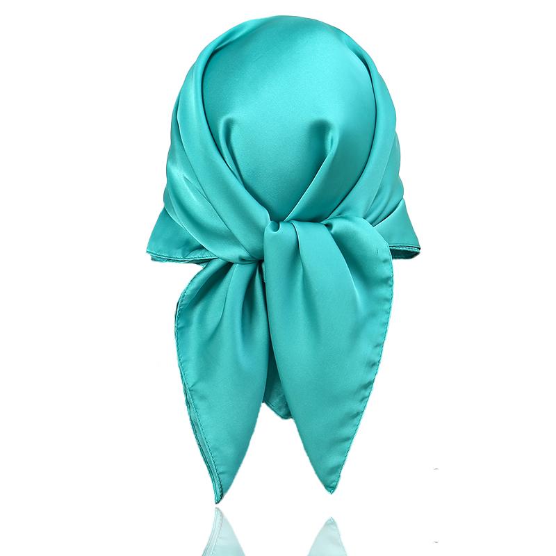 

Роскошный шарф с шелковистым ощущением Женский атласный однотонный хиджаб Шарфы RUNMEI Мусульманское парео Бандана Женская шаль Обертывание Повязка на голову Фуляр 70 x 70 cm