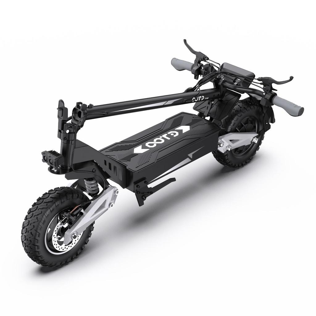 OOTD T10 Elektrická skládací koloběžka, 11 palců, 900W motor, Městská koloběžka, 48V 13,5Ah, Maximální dojezd 45 km, Maximální nosnost 120 kg, Černá