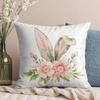 Cute Bunny Cushion Cover Farmhouse Home Decor Pillowcase Cartoon Rabbit Printed Cushion Pillows Cover Happy Easter Decorations
