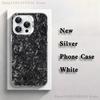 Carbon Fiber Pattern Phone Case For iPhone 17,16,15,14,13,12,11,Mini,Pro,E,MAX White Matte Silicone Whtie Cover