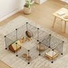 DIY Pet Playpen Metal Wire Fence 12 Panel Enclosure Indoor Outdoor Guinea Pig Bunny Small Animals Cage Black