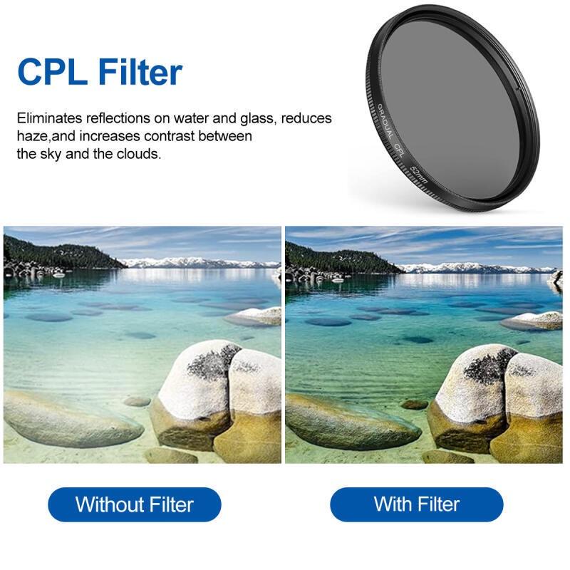 HdoorLink Univerzální nastavitelný 52mm klip na objektiv fotoaparátu telefonu CPL Starlight 8řádkový filtr pro všechny smartphony Filtr objektivu mobilního telefonu pro mobilní telefony