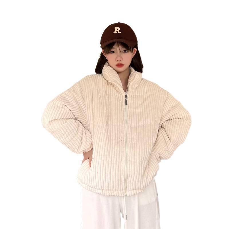 New Autumn and Winter Women's Short Bread Clothes Loose Korean Version Stand-up Collar Thickened Cotton-padded Jacket