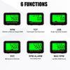 Digital Engine Tachometer & Hour Meter Mini Tach Gauge with Clip & Backlight Display Inductive for Gas Small Engine Lawn Mower RV Chainsaws Outboard